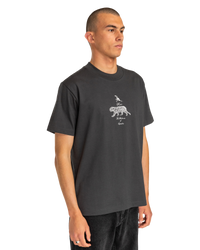 The RVCA Mens Tiger Style T-Shirt in Washed Black