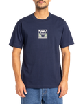 The RVCA Mens Morocco Palms T-Shirt in Navy