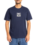 The RVCA Mens Morocco Palms T-Shirt in Navy