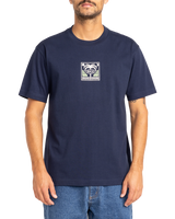 The RVCA Mens Morocco Palms T-Shirt in Navy