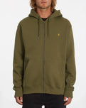 Extends Zip Hoodie in Service Green