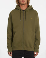 Extends Zip Hoodie in Service Green