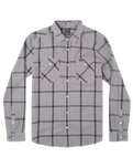 The RVCA Mens Neps Plaid Shirt in Smoke