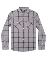 The RVCA Mens Neps Plaid Shirt in Smoke