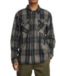 The RVCA Mens Flight Risk Shirt in Smoke