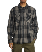 The RVCA Mens Flight Risk Shirt in Smoke