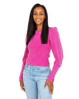 The Free People Womens Welsey Thermal Jumper in Pink Phenom