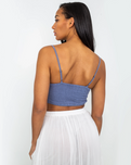 The Free People Womens Amina Bralette in Blue Granite