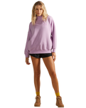 The Billabong Womens Canyon Sweatshirt in Lavender Field