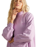 The Billabong Womens Canyon Sweatshirt in Lavender Field