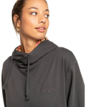 The Billabong Womens Louna Hoodie in Off Black