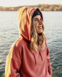 The Passenger Womens Embrace The Journey Hoodie in Pink Mahogony