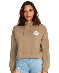 The RVCA Womens Breeze Hoodie in Dark Khaki