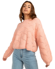 The Billabong Womens Mystic Girl Jumper in Peach Pit