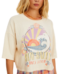 The Billabong Womens Salty Blonde Still Salty T-Shirt in Antique White