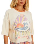 The Billabong Womens Salty Blonde Still Salty T-Shirt in Antique White