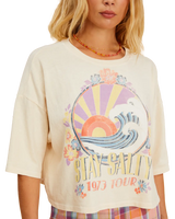 The Billabong Womens Salty Blonde Still Salty T-Shirt in Antique White