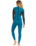 The Billabong Womens Launch 4/3mm Back Zip Wetsuit in Pacific