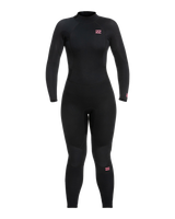 The Billabong Womens Launch 4/3mm Back Zip Wetsuit in Antique Black