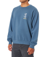 Cortex Sweatshirt in Washed Blue Pigment Dye