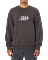 Hermanos Crew Sweatshirt in Black Wash