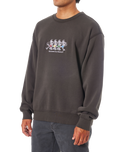 Hermanos Crew Sweatshirt in Black Wash