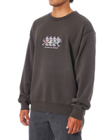 Hermanos Crew Sweatshirt in Black Wash