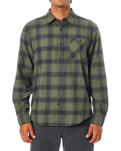 Derek Flannel Shirt in Black Wash