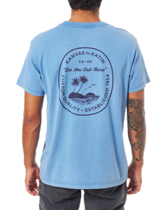 Keys T-Shirt in Bay Blue Sand Wash