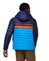 The Cotopaxi Mens Fuego Down Hooded Jacket in Maritime & Saltwater