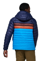 The Cotopaxi Mens Fuego Down Hooded Jacket in Maritime & Saltwater