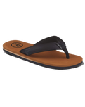 The Foamlife Mens Seales Mens Flip Flops in Tan & Black