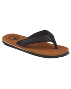 The Foamlife Mens Seales Mens Flip Flops in Tan & Black