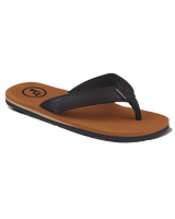 The Foamlife Mens Seales Mens Flip Flops in Tan & Black