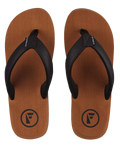 The Foamlife Mens Seales Mens Flip Flops in Tan & Black