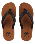 The Foamlife Mens Seales Mens Flip Flops in Tan & Black