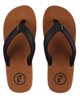 The Foamlife Mens Seales Mens Flip Flops in Tan & Black