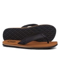 The Foamlife Mens Seales Mens Flip Flops in Tan & Black