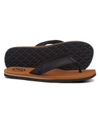 The Foamlife Mens Seales Mens Flip Flops in Tan & Black