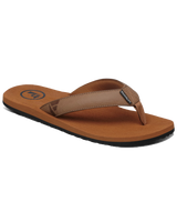 The Foamlife Mens Seales Mens Flip Flops in Tan & Tan