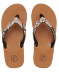 The Foamlife Womens Selene Flip Flops in Latte Brown