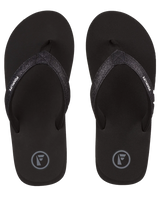 The Foamlife Womens Zani Womens Flip Flops in Glitter Black