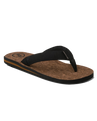 The Foamlife Mens Mully Cork Flip Flops in Black