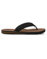 The Foamlife Mens Mully Cork Flip Flops in Black