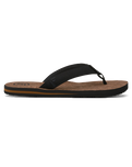 The Foamlife Mens Mully Cork Flip Flops in Black