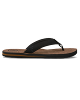 The Foamlife Mens Mully Cork Flip Flops in Black