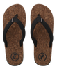 The Foamlife Mens Mully Cork Flip Flops in Black