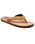 The Foamlife Mens Mully Cork Flip Flops in Tan