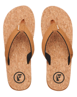 The Foamlife Mens Mully Cork Flip Flops in Tan