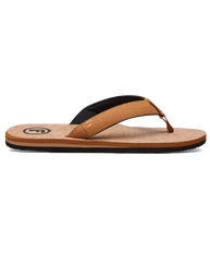 The Foamlife Mens Mully Cork Flip Flops in Tan